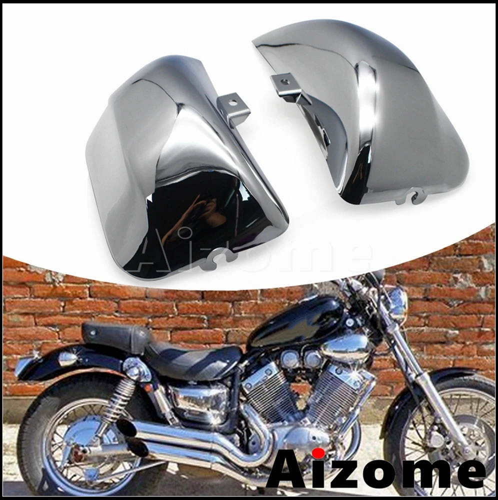 1 Paio Di Carenatura Laterale Cromata Copribatteria Protezione Carenatura Moto Per Yamaha Virago Xv535 Xv400 Xv 535 Xv 400 2021 2020 2019 2018