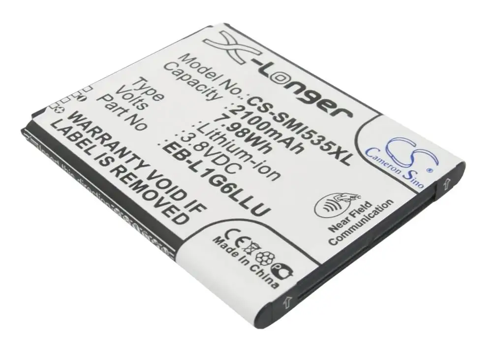 Batteria Cameron Sino 2100Mah Per At&T Galaxy S 3 S Iii Sgh-I747 Per Samsung Baffin Galaxy S 3 Lte S Iii Sch-J021 R530 T999