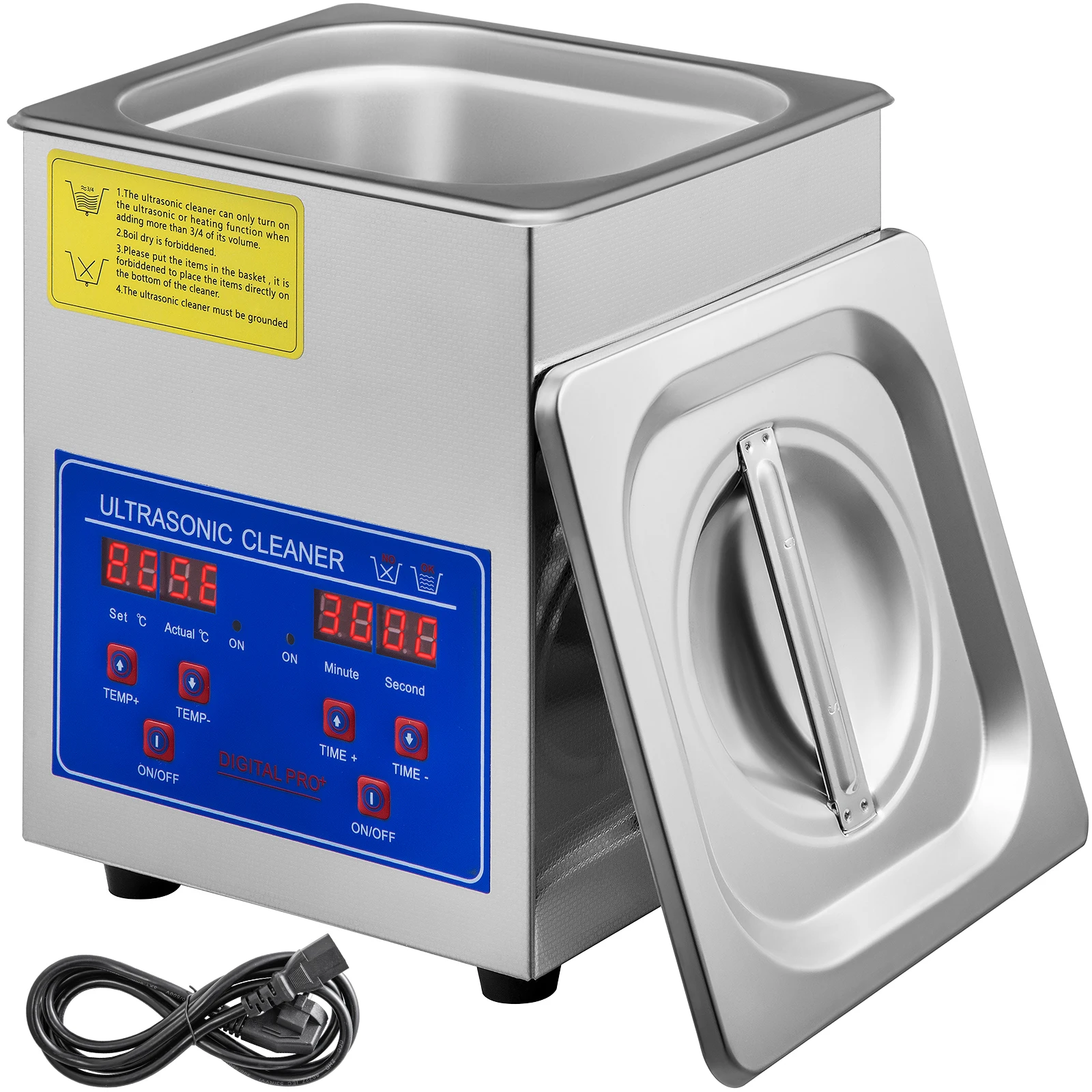 Buoqua 1.3L Pulitore Ad Ultrasuoni Display Digitale Ultrasuoni Bagno Ultrasuoni Dispositivo Con Timer Digitale