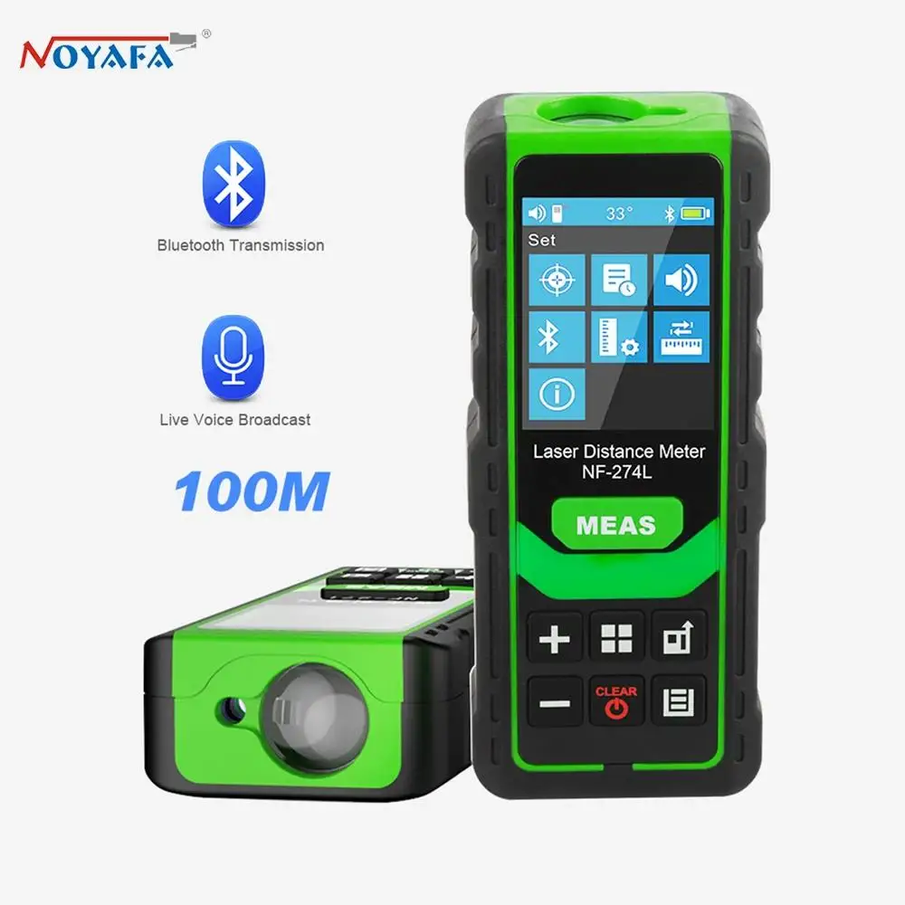 Noyafa Nf-274L Misuratore Di Distanza Laser Roulette Elettronica Telemetro A Nastro Digitale Trena Metro Range Finder Misurazione