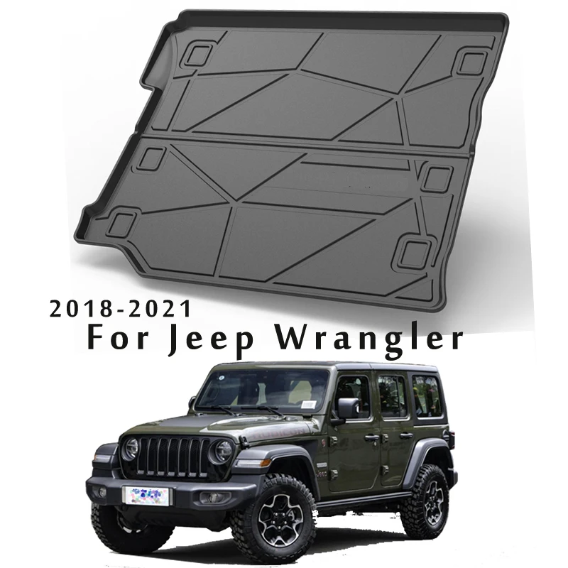Specialized Car For Jeep Wrangler Accessories 2018- 2021 Waterproof Pads Tpo Trunk Cargo Liner Floor Car Trunk Mat