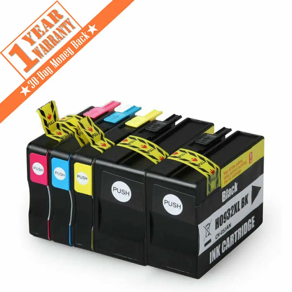 Cartuccia D'Inchiostro 5X Premium 932 Xl 933 Xl Per Hp Officejet 7612 6700 7110 7610