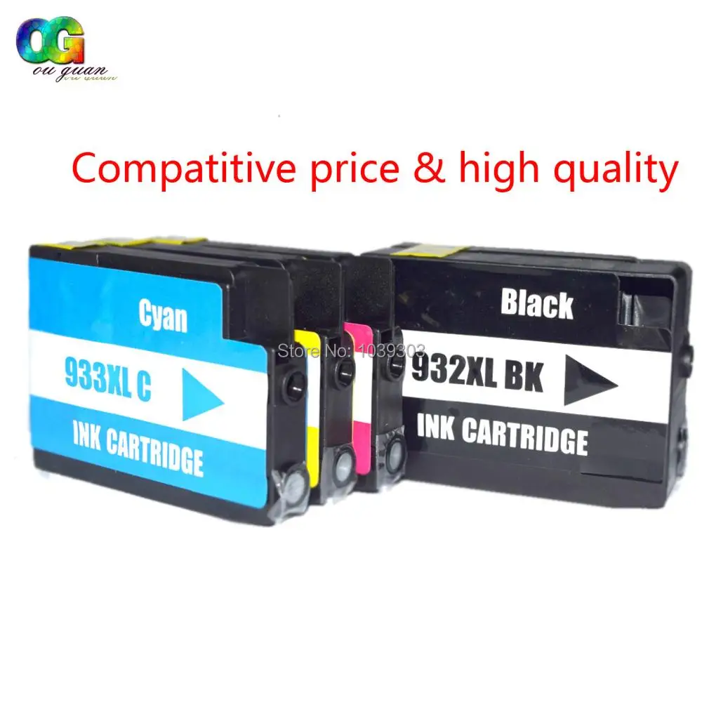 4Pk Compatibile Per Hp 932 933 Xl 932Xl 933Xl Con Officejet 6100/6600/6700