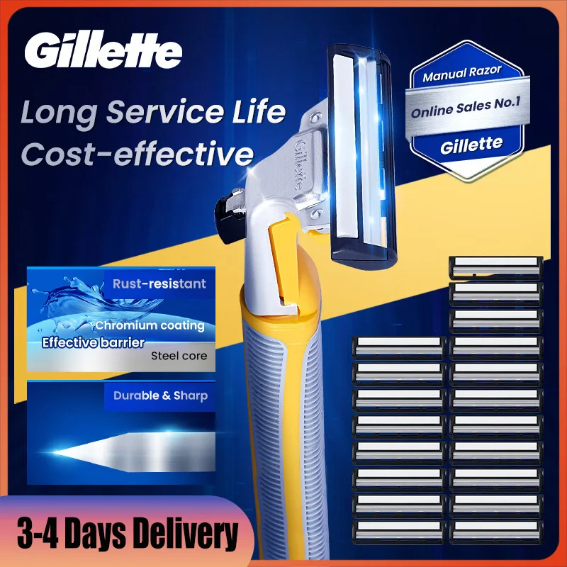 Gillette Eagle Vector 2Nd Gen Razor Face Beard Hair Cutting Rasoio Lavabile Nano Grade Sharp 2-Layers Lame In Acciaio Rasoio Da Uomo