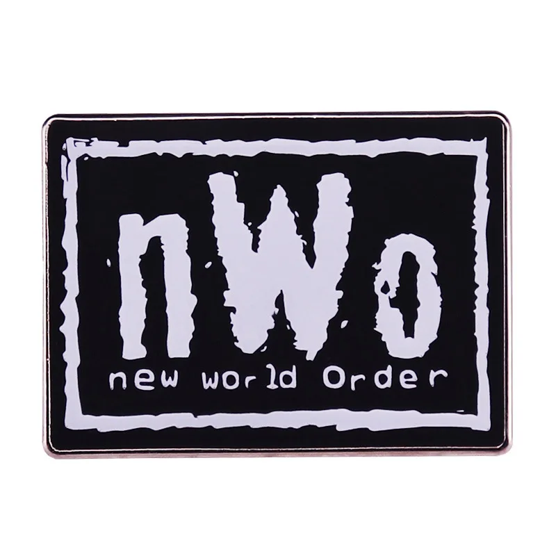 Nuovo Ordine Mondiale Logo Badge Wrestling Organizes Spilla Nwo Spille In Metallo