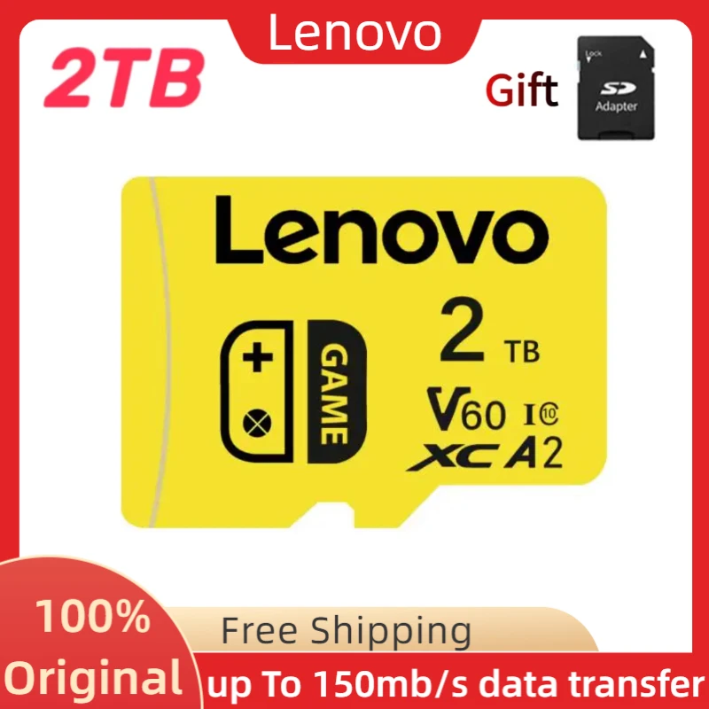 Lenovo 2Tb Sd Memory Card 1Tb 128Gb Sd/Tf Flash Card Mini Sd Card Sd Flash Memorycard 512G Micro Tf Sd Card Con Adattatore Sd Gratuito