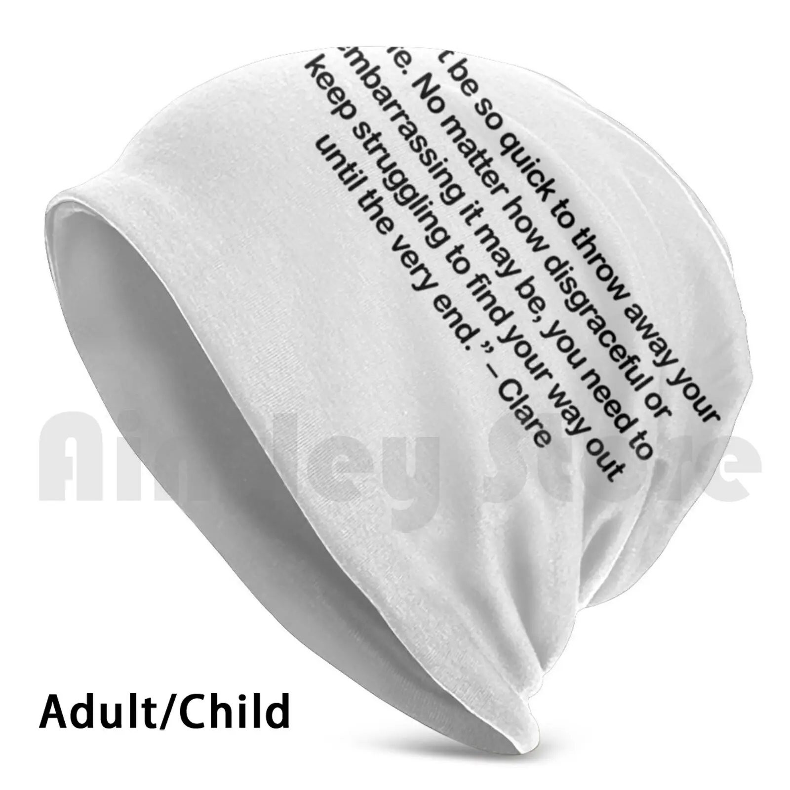 Clare-Quote Berretti Cappello Lavorato A Maglia Hip Hop Clare Claymore Clare Citazione Claymore Citazione Anime Citazione Manga