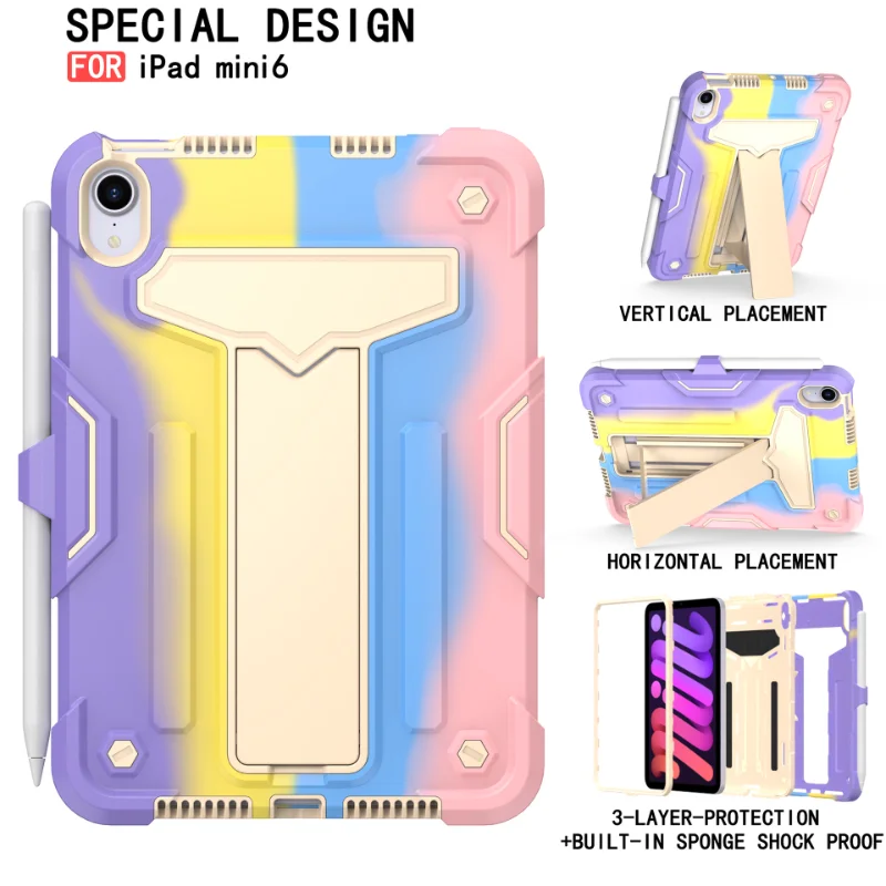 Custodia Per Ipad Mini 6Th Generation 8.3 "Kids Cover Ipad Mini 2021 A2567 A2568 Portamatite Per Cavalletto Antiurto Per Impieghi Gravosi Funda