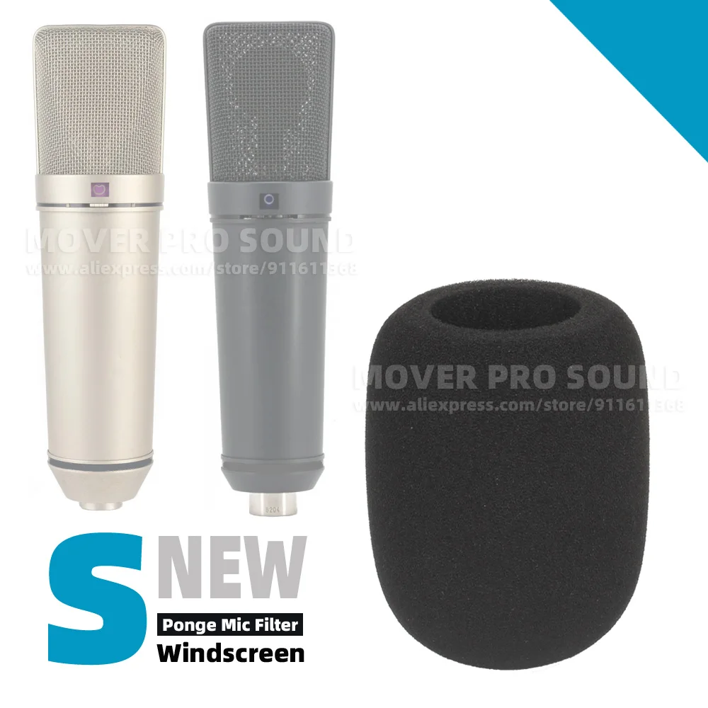 Parabrezza Spugna Mic Antivento Per Neumann U87Ai U 87 89 67 U67 U89 U89I 89I 87Ai U87 Microfono Anti Pop Filtro Parabrezza