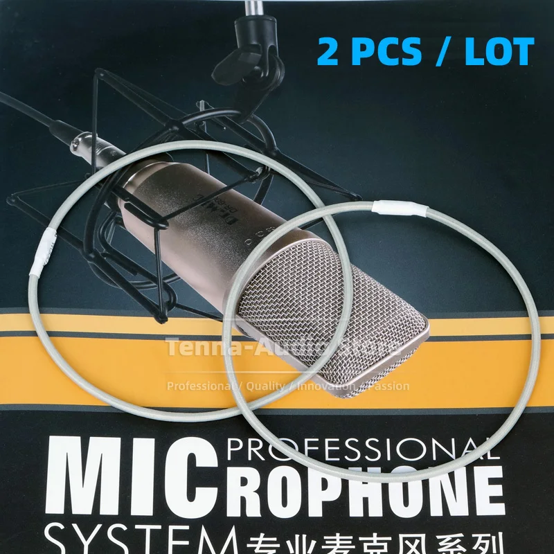 2Pcs Microfono Di Registrazione Cinturino Elastico In Gomma Per Neumann U87 U 87 Ai U87Ai Mic Shock Mount Sospensione Cavo Supporto Cavo
