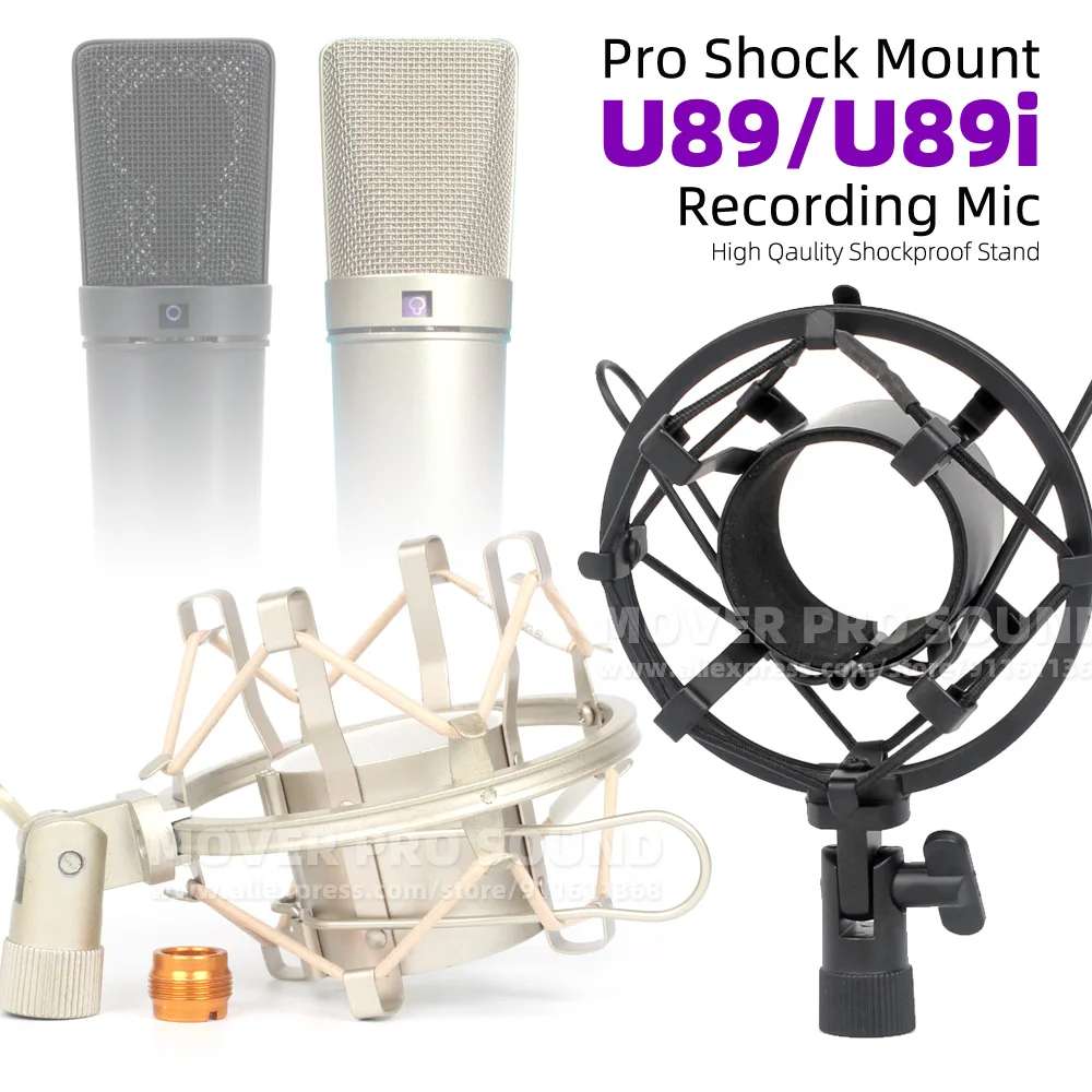 Per Neumann U89 U89I U 89 I 89I Microfono Shock Mount Anti Vibrazione Morsetto Sospensione Mic Stand Clip Antiurto Spider Holder