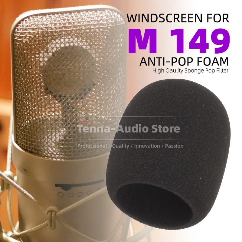 Parabrezza Spugna Mic Cover Per Neumann M149 Tube M 149 Shield Schiuma Antivento Antipolvere Record Microfono Parabrezza Filtro Pop