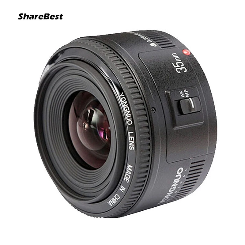 Obiettivo Per Fotocamera Yongnuo Yn 35Mm Obiettivo F2 1:2 Af / Mf Obiettivo Grandangolare Fisso/Prime Con Messa A Fuoco Automatica Per Nikon Per Canon