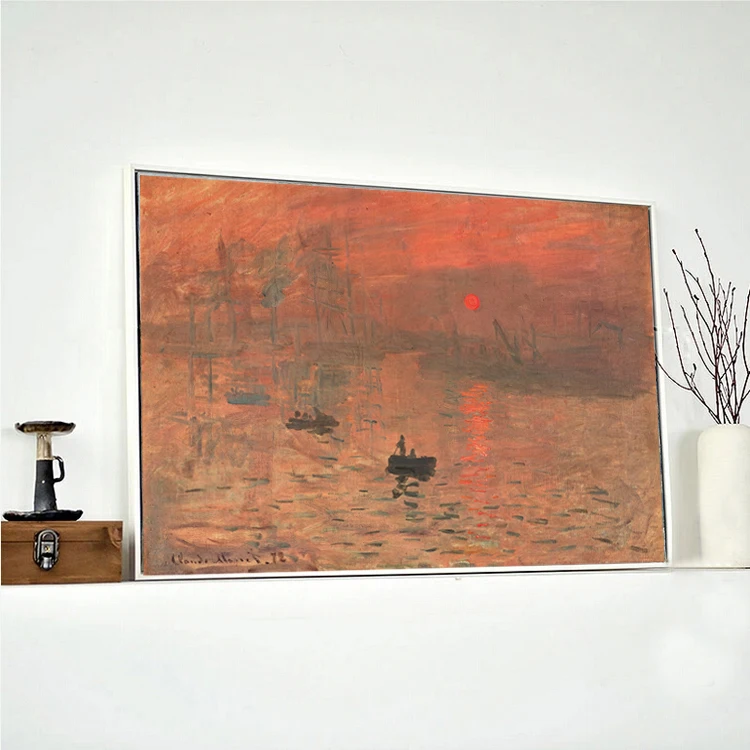 Paesaggio Marino Arte Immagine Della Tela Di Canapa Pittura Di Arte Stampa Poster Imagich Top 100 Stampe Impression Soleil Levant Alba Di Claude Monet