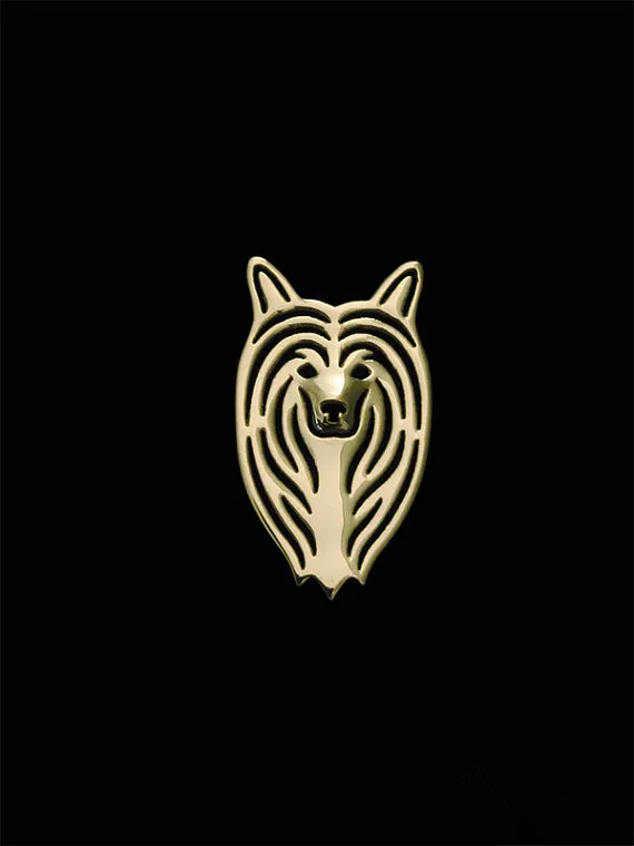 Trendy Chinese Crested Spille E Pins Placcato In Argento Placcato Uomini Spille Gioielli Di Moda A Mano Di Re 1Pcs