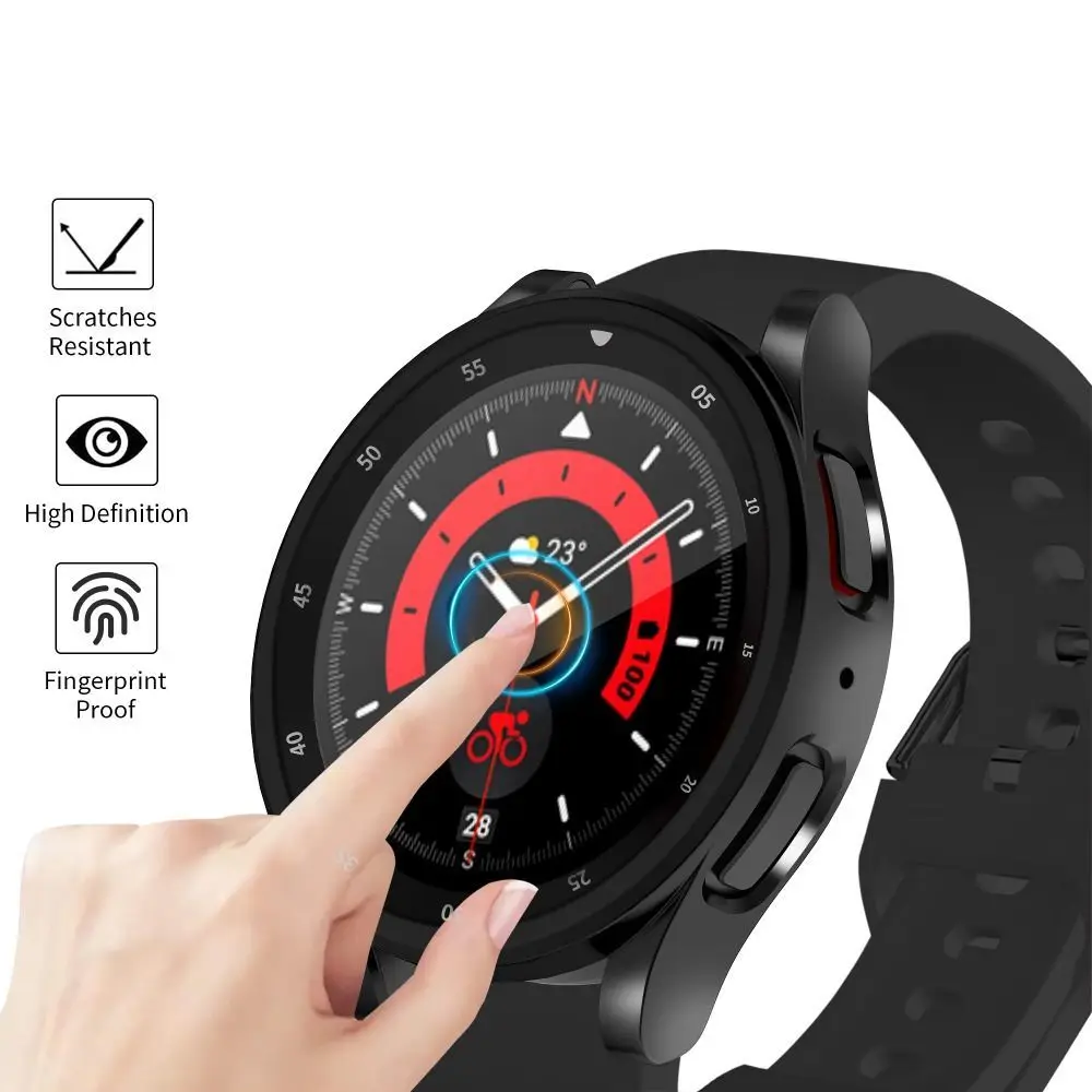 Soft Smart Watch Bumper Case Screen Protector Tpu Cover Time Scale Per Samsung Galaxy Watch 5 Pro 45Mm