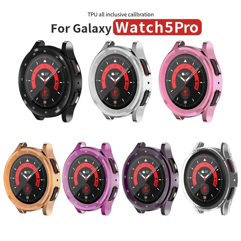 Nuovo Smart Watch Bumper Case Time Scale Screen Protector Tpu Cover Per Samsung Galaxy Watch 5 Pro 45Mm