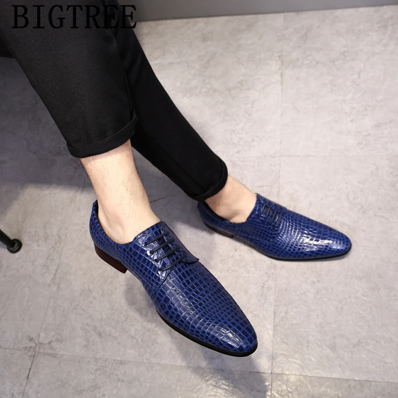 Scarpe Oxford Per Uomo Scarpe Coccodrillo Scarpe Da Lavoro Moda Scarpe Italiane Uomo Elegante Chaussure Homme Classique Zapatos