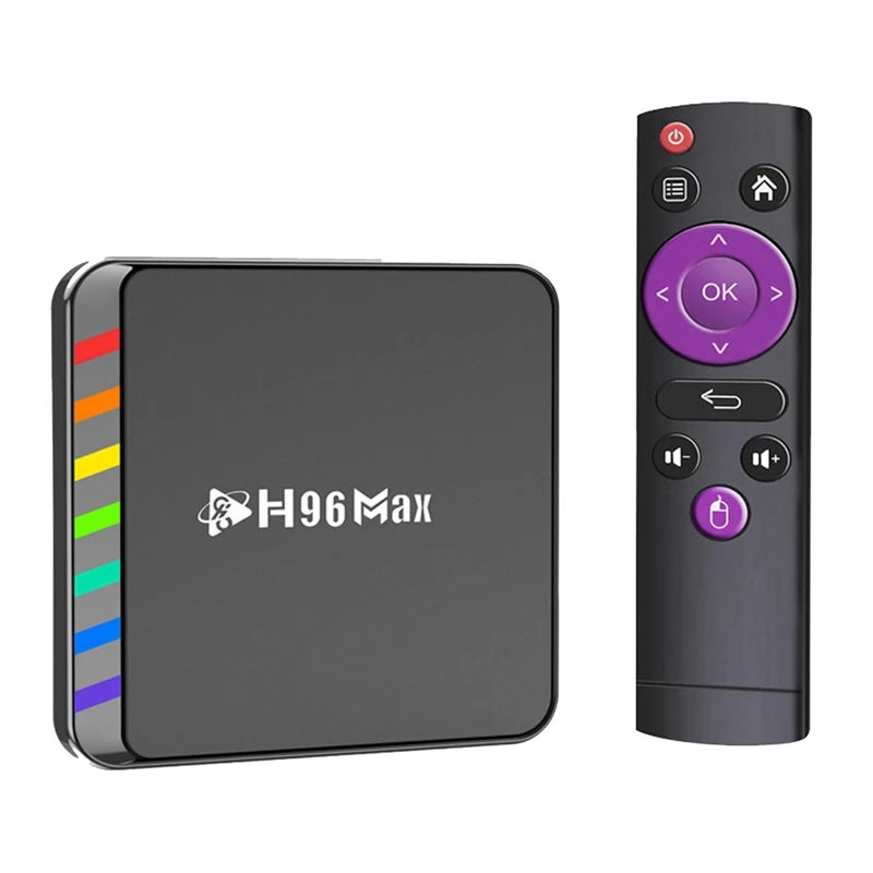 H96Max W2 Smart Tv Smart Tv Box Telecomando Set Top Box In Plastica Lettore Multimediale Tv Box Spina Ue