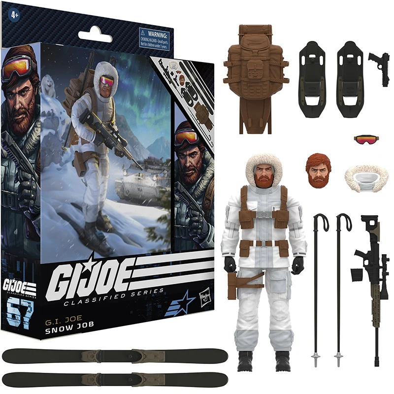 Originale In Stock 15Cm Pvc G.I. Joe Figurine Classificato Serie Arctic B.A.T.69 / Snow Job 67 Action Figure Collection Model Toys