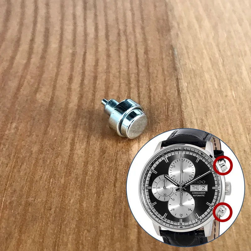 Pulsante Di Spinta In Acciaio Per Mido Commander Ii 42.5Mm M016.414 Strumenti Automatici Per Parti Di Orologi