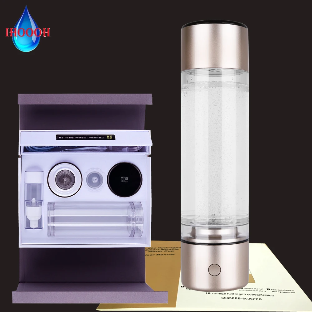 Promemoria Vocale Smart Cup Muretoh 7.8Hz Nano High Hydrogen Water Generator Bottle Titanium Electrolislisi Mini H2 Ventilatore