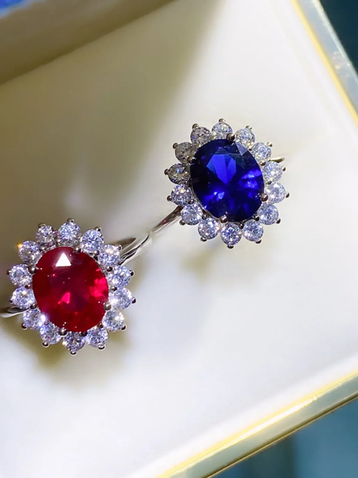 Desire Seiko Princess Ruby Ring 925 Sterling Silver Colorful Treasure Pigeon Egg Red Corindone Daily Style