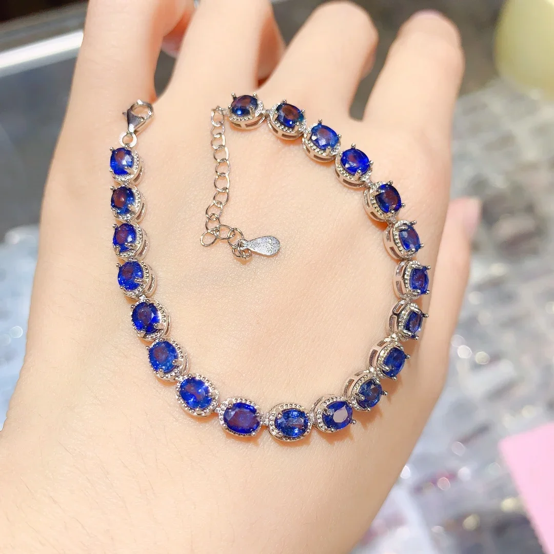 Bracciale Zaffiro New Deluxe 925 Sterling Silver High Definition Seiko Set Top Jewelry Ladies Beautiful Exquisite Free Mail