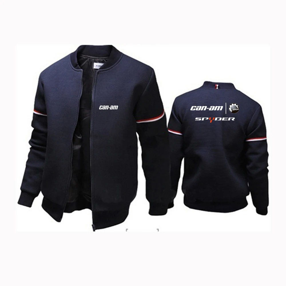 Can Am Team Spyder Motorcycles Printed Men Flying Zipper Jacket Winter Warm Pilot Jacket Felpa Hip Hop Casual Abbigliamento Maschile