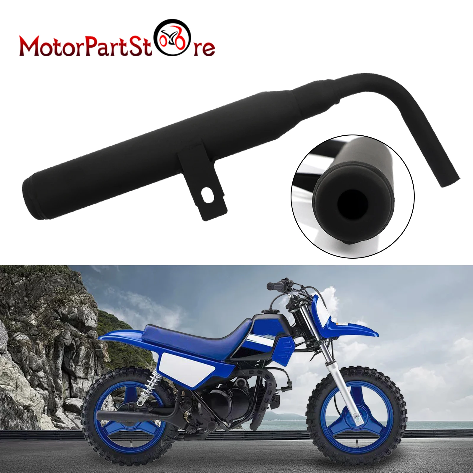 Silenziatore Moto Tubo Di Scarico Silenziatore Sistema Di Tubi Per Yamaha Pw50 Py50 Pw Py 50 Peewee Atv Quad Motocross Pit Kids Bike