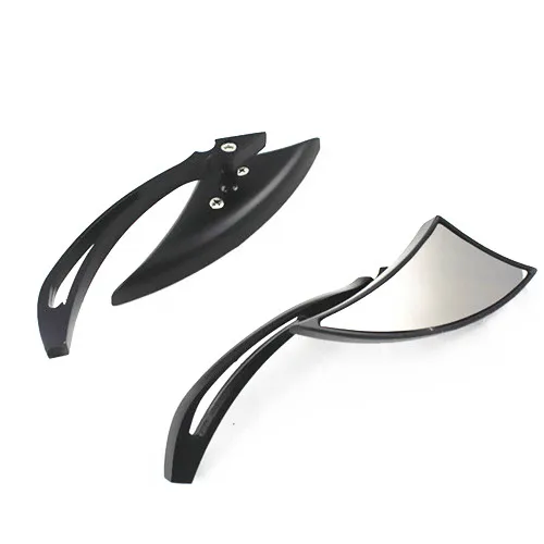 Nero Su Ordinazione Di 8 Millimetri 10 Millimetri Retrovisori Specchi Del Motociclo Per Harley Dyna Honda Kawasaki Suzuki Yamaha Chopper Crusier Touri