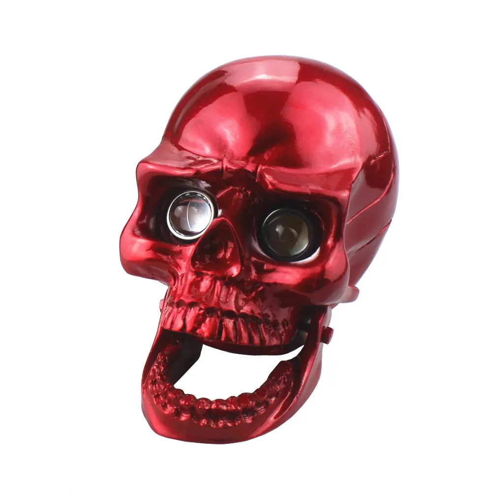 Custom Universal Cafe Racer Motorcycle 12V Skull Led Head Light Hi/Lo Beam Headlamp For Honda Yamaha Suzuki Kawasaki Touring