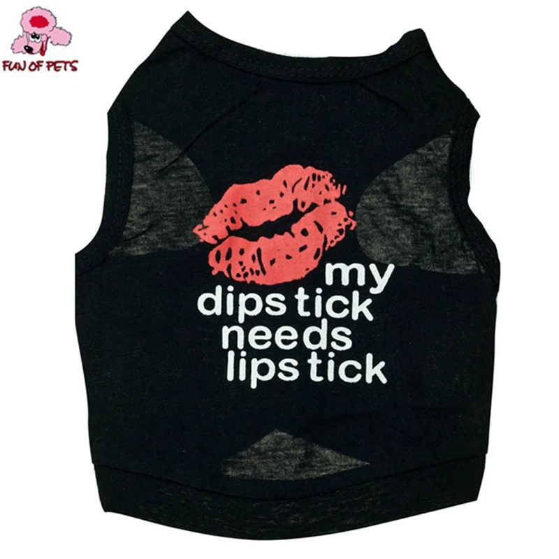 New Fashion Summer Cool Lip Pattern Vest Dogs Clothes For Pets Dogs Puppy Clothing
