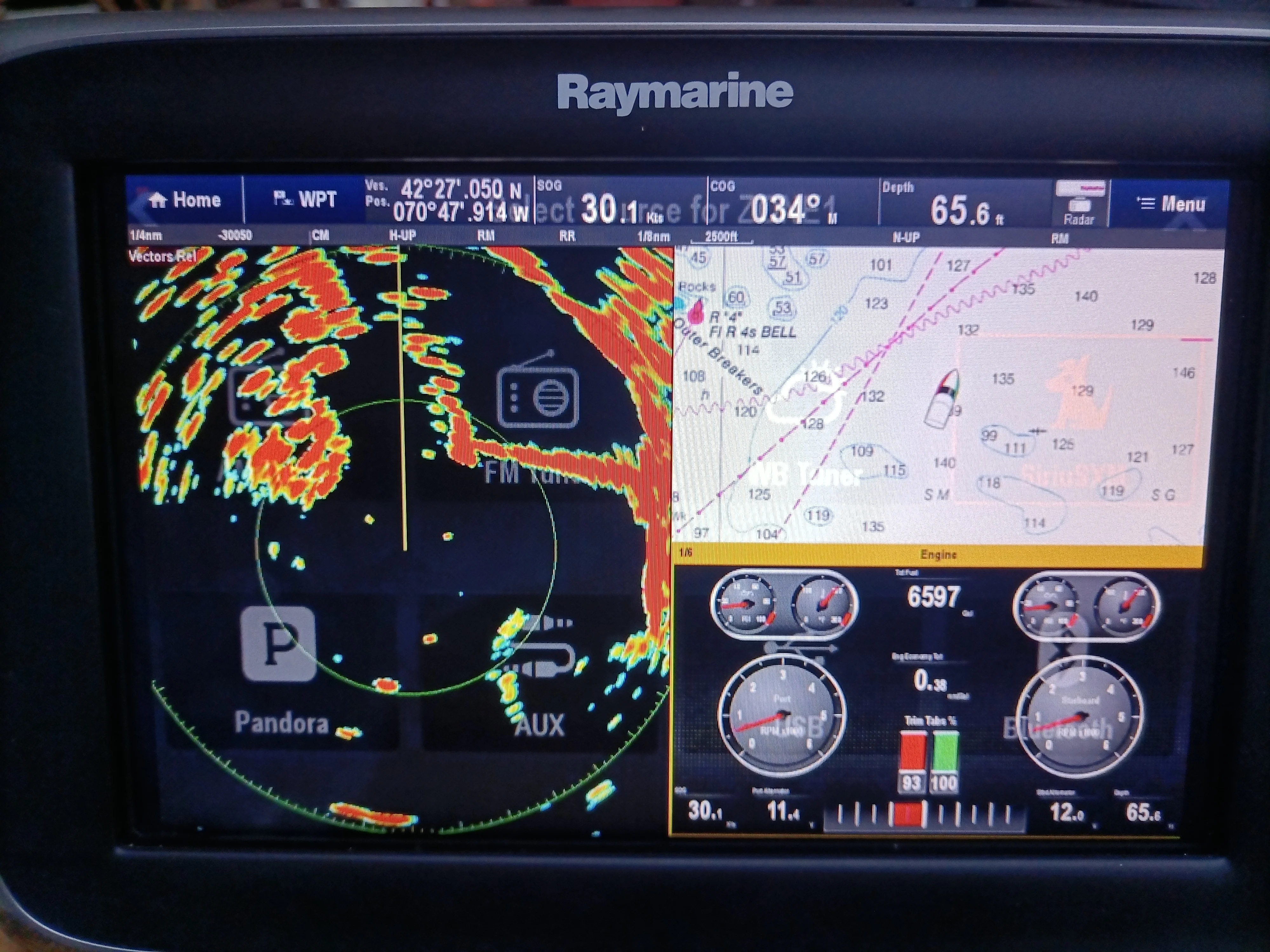 Raymarine E70012 C97 Marine Gps Mfd, Display Da 9 ''Con Ecoscandaglio/Plotter