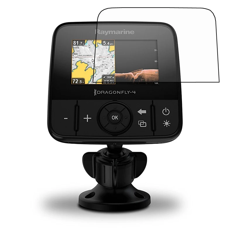 2X Clear Lcd Screen Protector Pellicola Schermo Per Raymarine Dragonfly 4 Dragonfly4 Gps Accessori