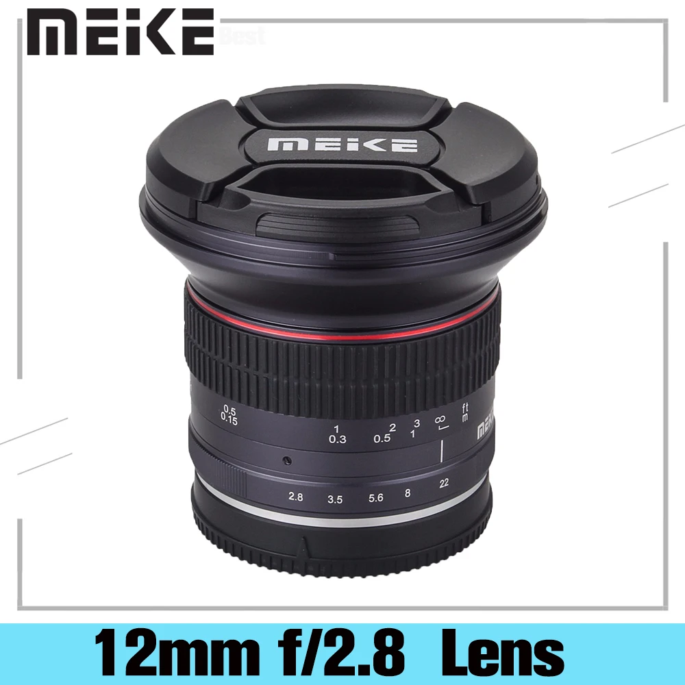 Obiettivo Fisso Ultra Grandangolare Meike 12Mm F2.8 Con Paraluce Rimovibile Per Fotocamera Sony E Fuji Fujifilm X Olympus Panasonic M4/3