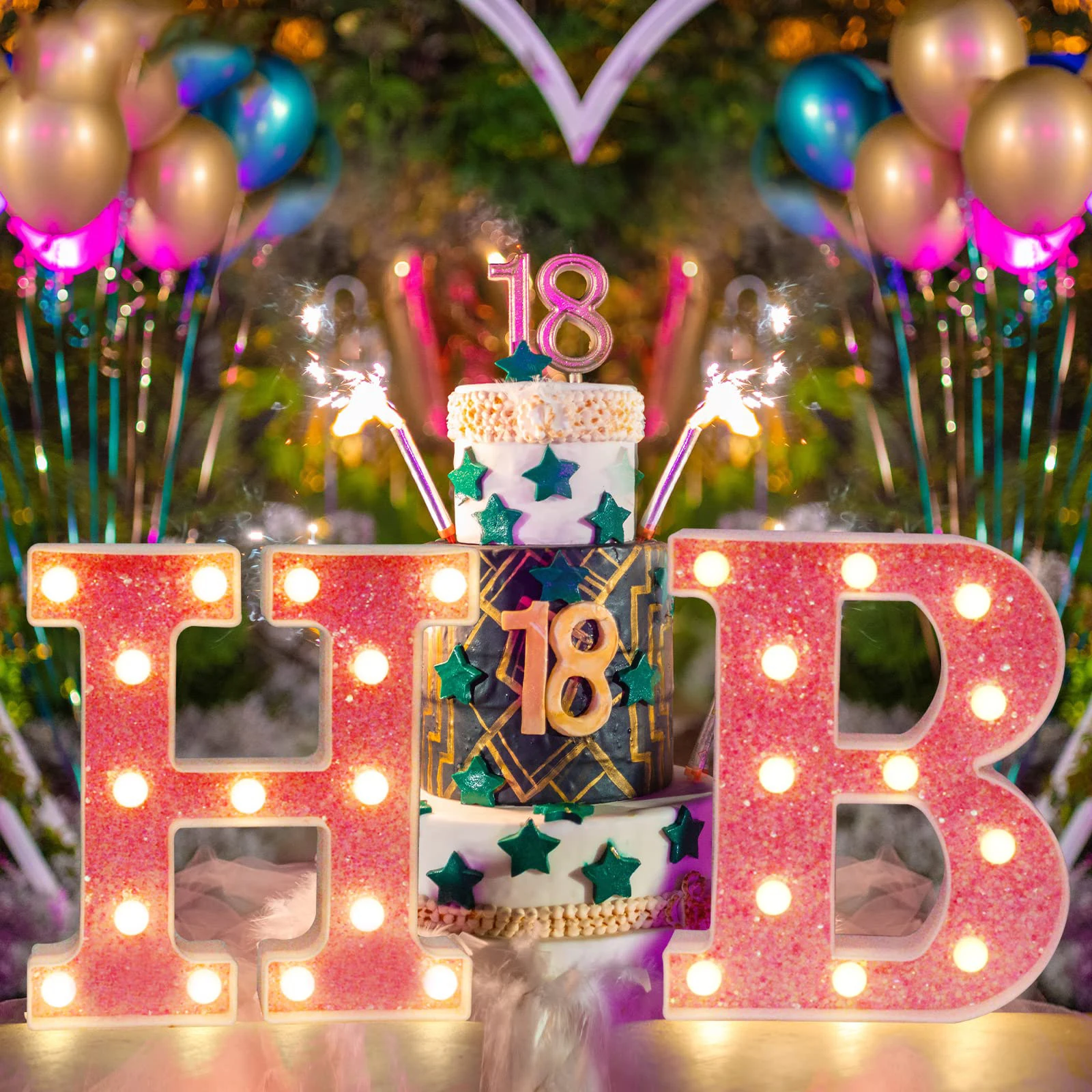 Aggiornamento Led Letter Lights Glitter Alphabet Light Up Letter Sign Night Light Gifts Compleanno Wedding Christmas Party Decoration