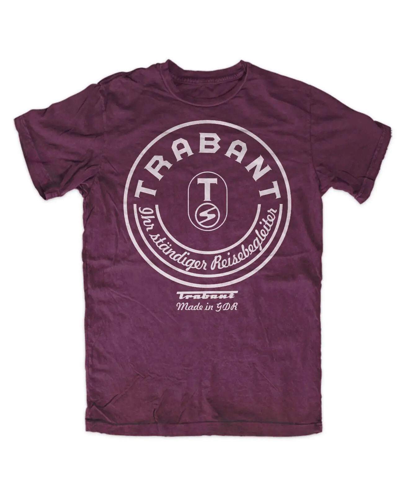 Trabant Mitropa Parody T Shirt Borgogna Trabi 601 Gdr Proprietà Culturale Eastern Cult Cartone