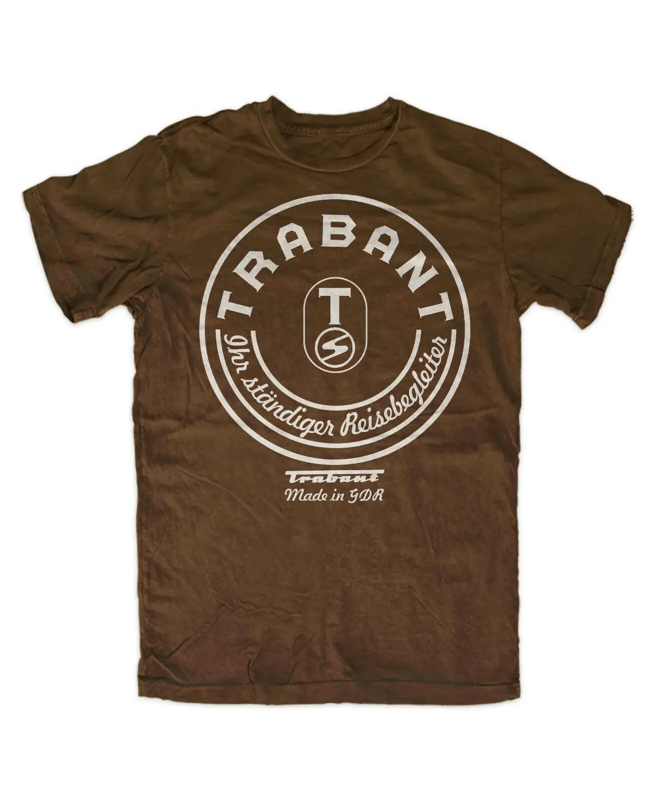 Trabant Mitropa Parody T Shirt Marrone Trabi 601 Gdr Proprietà Culturale Eastern Cult Cartone