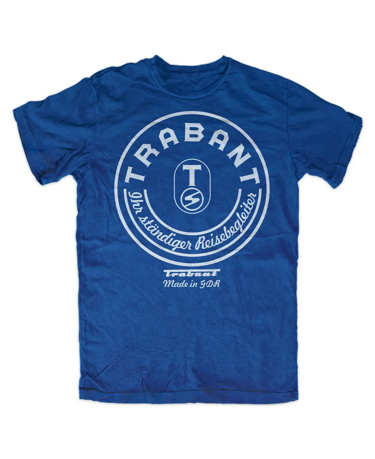 Trabant Mitropa Parody T Shirt Blue Trabi 601 Gdr Proprietà Culturale Eastern Cult Cartone