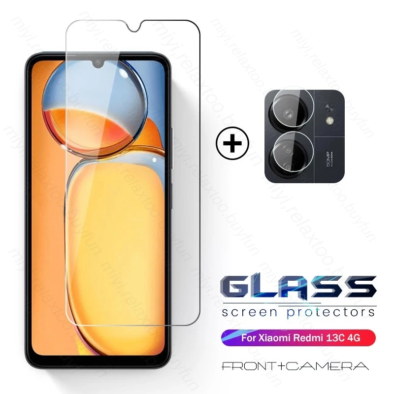 13Accmi Custodia Protettiva In Vetro Redmi-13C Vetro Per Fotocamera Redmi13C Vetro Temperato Per Redmi 13C Redmy Readmi Redme 13-C 13 C C13 4G