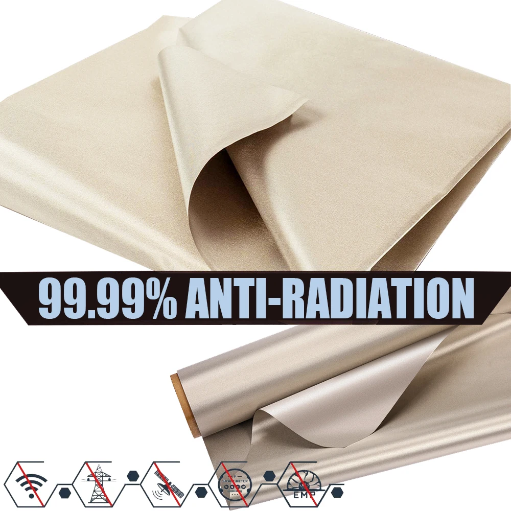 Tessuto Faraday Blocco Di Schermatura Rfid Wifi/Rf Anti-Radiazioni Conduttivo Magnetico Rame/Nichel Emf Panno Anti Segnale Interfer