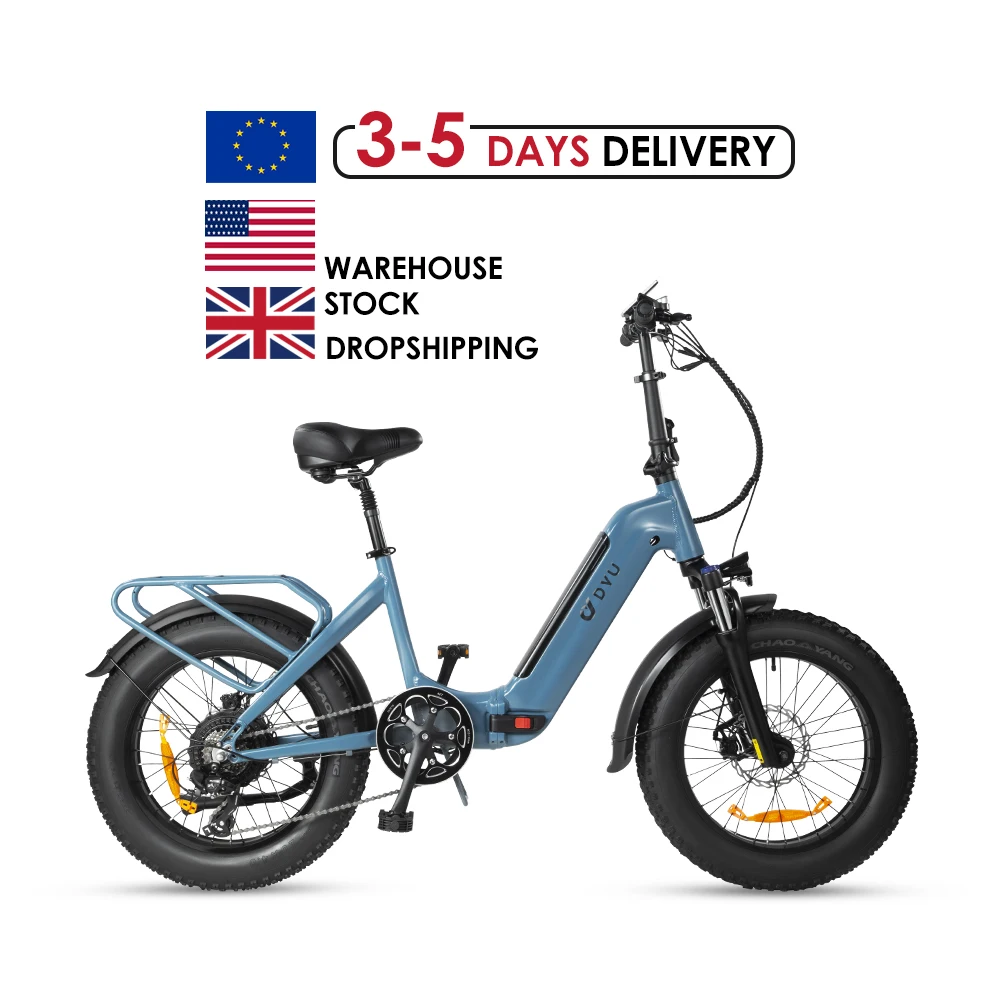 Dyu Ff500 Magazzino Ue Stock 20 Pollici 48V 500W 14Ah Fat Tire E-Bike Bicicletta Elettrica Pieghevole Bici Elettrica Da Città