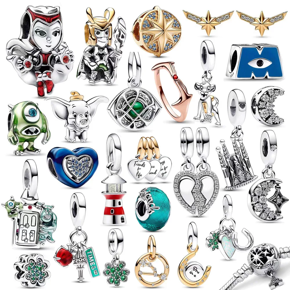 Hot 2023 Aoger Disney Marvel Avengers Groot Spiderman Doctor Strange 925 Sterling Silver Charm Fit Pandora Bracciale Gioielli Fai Da Te