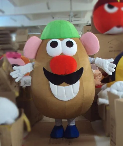 Cosplay Mr. Potato Head Personaggio Dei Cartoni Animati Costume Mascotte Advertis Fancy Dress Festa Di Compleanno Animal Carnival Celebration Puntelli