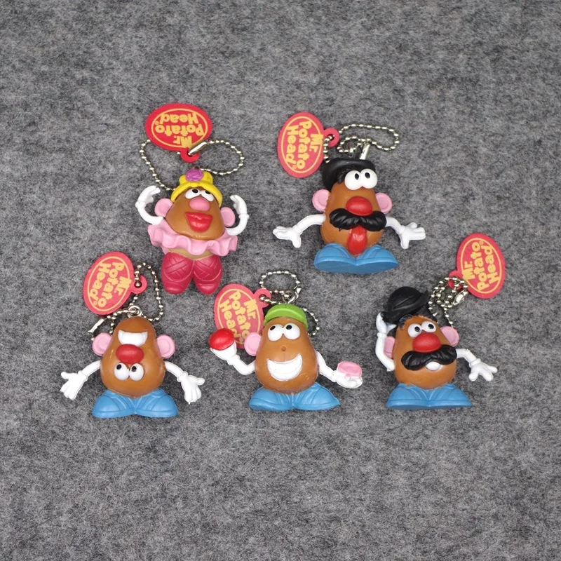 Personaggio Dei Cartoni Animati Disney Mr.Potato Head Kawaii Figure Portachiavi Ciondolo Modello Giocattolo Regali Per Bambini