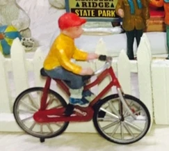 Resin Figure Mental Psychological Sand Table Game Box Court Therapy Boy On Bike