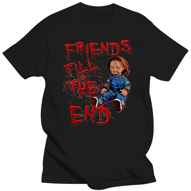 Friends Fino Alla Fine Camicia Uomo Donna 80S Spaventoso Horror Good Guy Chucky Hip Hop Camicia Oversize Moda Camicia Uomo