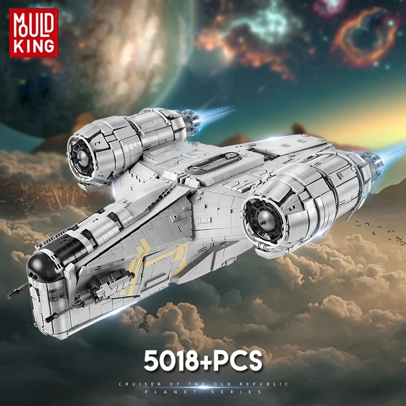 Astronave The Model Star Plan Building Blocks Mold King 21023 The Razor Crest Moc 21003 Airship Bricks Toys For Children Gift