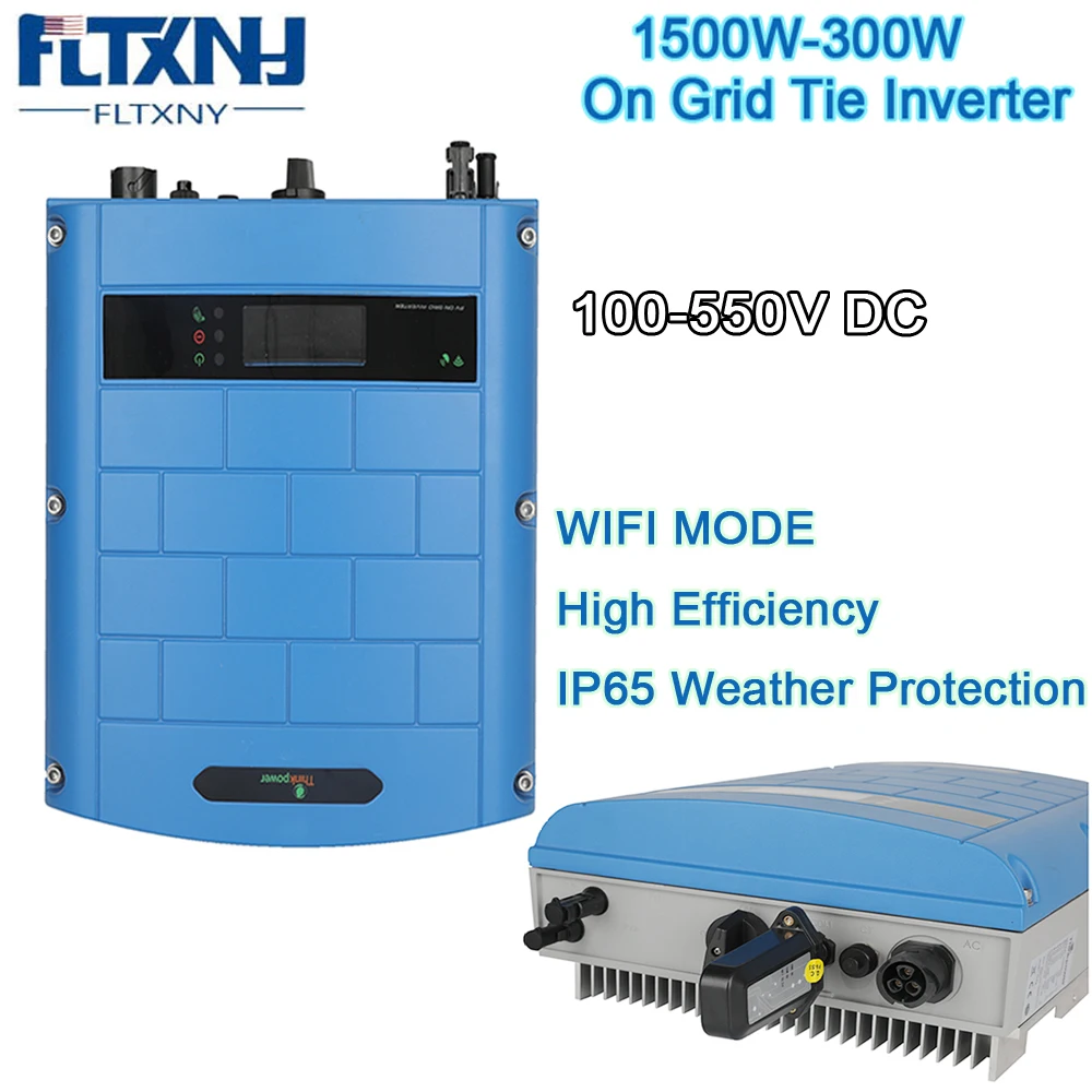 China Factory 1.5Kw 3Kw On Grid Inverter Solar Power Grid Tie Per Solar 1500W 3000W Modalità Wifi Con Ingresso Singolo Mppt Impermeabile